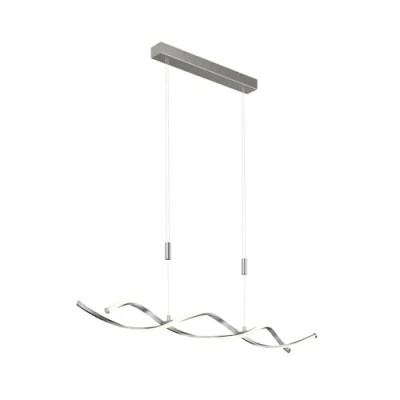 Immagine di Lampada LED a sospensione Auron di Lindby, color nichel, metallo, dimmerabile