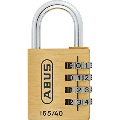 Immagine di ABUS serratura a combinazione 165/20 lucchetto in ottone con codice numerico regolabile individualmente valigia Livello di sicurezza 3