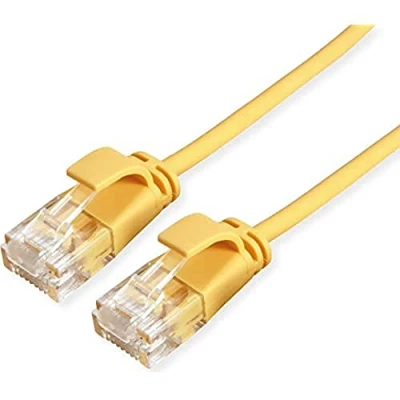 Immagine di Roline 21.15.3921 RJ45 cavo di rete, patch CAT 6A U/UTP 0.30 m Giallo non schermato, Privo alogeni, Ritardante fiamma 1 pz.
