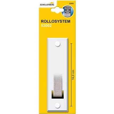 Immagine di Schellenberg 53002 Placca tapparelle avvolgibili STANDARD Maxi: 23 mm di larghezza del nastro, piastra tapparella con spaziatura dei fori 16 cm, bianco