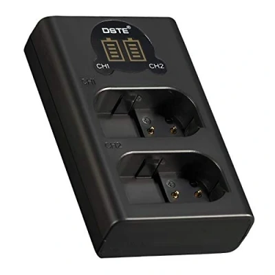 Immagine di DSTE Dual USB Charger con display LCD compatibile per Panasonic DMW BLK22, BLF19E, BLF19