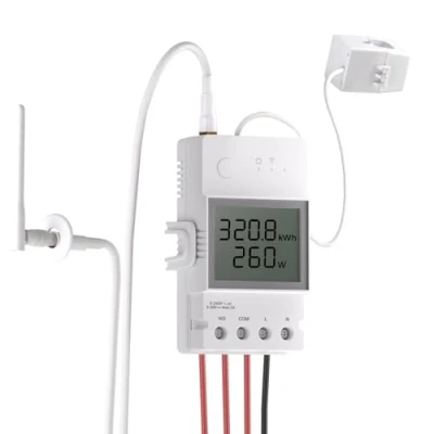 Immagine di SONOFF POWCT 2.4G WIFI 100A Misuratore di potenza intelligente, tester bidirezionale ad energia solare con CT rilevamento, statistiche potenza, controllo remoto eWeLink APP