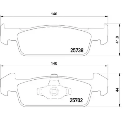 Immagine di VAICO V21 0031 Kit pastiglie freno Q+ qualità di primo fornitore Assale anteriore Non predisposto per contatto segnalazione usura RENAULT: Clio 4