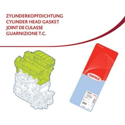 Immagine di CORTECO 83403321 Guarnizione Testata 1,59 84 Metallo Dx AUDI: A6 C7 Avant, Q5, Q7