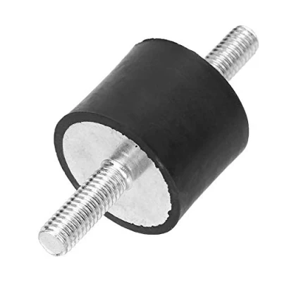 Immagine di Supporti in gomma 4 pezzi, Silentblock cilindrico antivibrante M6 con ammortizzatori a doppia vite per bobine di barche auto(VV25*20 M6*18)