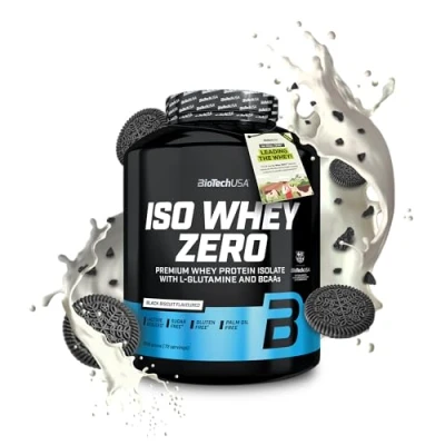 Immagine di BioTechUSA Iso Whey Zero Premium Protein Isolate Grass Fed Enzyme Free Sugar and Gluten free, 1816 g, Black biscuit