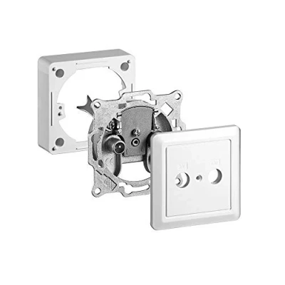 Immagine di Goobay 68851 Kit Prese Antenna a 2 Fori, Bianco