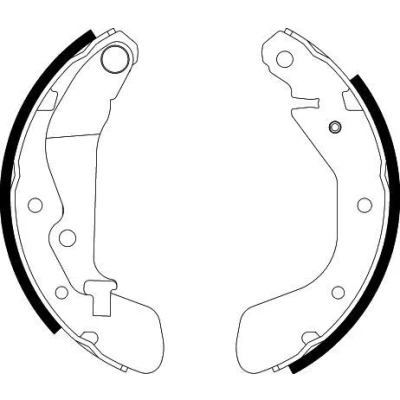 Immagine di HELLA 8DB 355 002 791 Ganasce freno 200 36 con leva a mano CHEVROLET: Aveo / Kalos Hatchback, Spark, OPEL: Karl