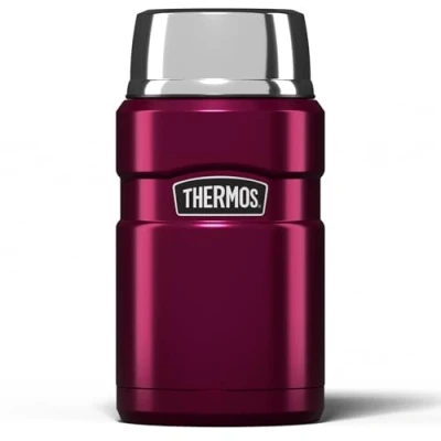 Immagine di Thermos 81141 Contenitore Termico per Alimenti, in Acciaio Inossidabile, Color Lampone, 710 ml
