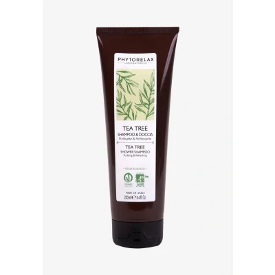 Immagine di Phytorelax Vegan &amp; Organic TEA TREE Purifying Refreshing Shower Shampoo Docciaschiuma, Taglia: 250 ml,