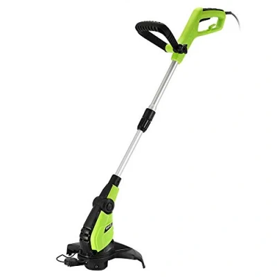 Immagine di Bakaji Decespugliatore Elettrico 600 W Diametro Taglio 32 cm Tagliaerba Tagliabordi Altezza Regolabile e Testata Inclinabile Rasaerba Giardino con Filo Nylon da 8mt Incluso