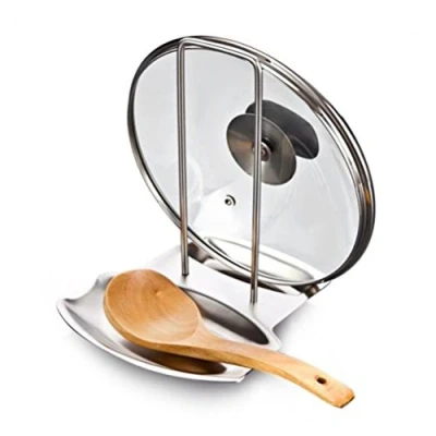 Immagine di BESTOMZ Supporto Coperchio di Pentole Cucchiaio Resto in Acciaio Inox Utensile da Cucina