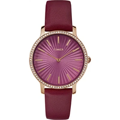 Immagine di Timex Orologio Analogico al Quarzo Donna con Cinturino in Pelle TW2R51100