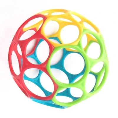 Immagine di Bright Starts, Oball Classic, Palla Morbido e Flessibile Facile da Maneggiare, Giocattolo di Attività Sensoriale per Bambini tutte le età, Multicolore
