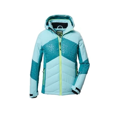 Immagine di killtec Bambine e ragazze Giacca da sci/giacca funzionale con cappuccio paraneve KSW 342 GRLS SKI QLTD JCKT, mint, 152, 42075 000