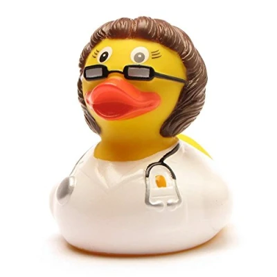 Immagine di Duck Shop Paperella di gomma da bagnetto a tema dottoressa brunetta