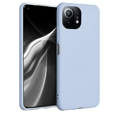 Immagine di kwmobile Custodia Compatibile con Xiaomi 11 Lite (5G) NE/Mi Cover Back Case per Smartphone in Silicone TPU Protezione Gommata blu chiaro matt