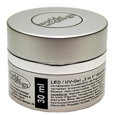 Immagine di World of Nails Design Gel UV Allround 3 in 1, edizione 10 anni, 30 ml