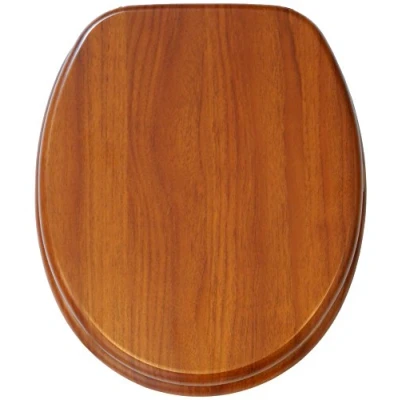 Immagine di Sanilo Sedile WC, montaggio facile, copriwater con cerniere robuste Mogano
