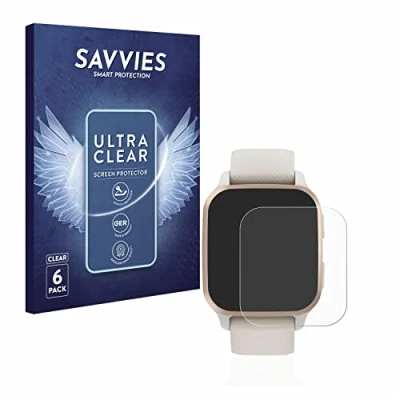 Immagine di savvies (6 Pezzi Pellicola Protettiva per Garmin Venu Sq 2 Music Protezione Schermo Trasparente