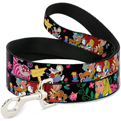 Immagine di Buckle Down Alice&#039;s Encounters in Wonderland Guinzaglio per Animali Domestici, Lunghezza 1,2 m, Larghezza 1,27 cm