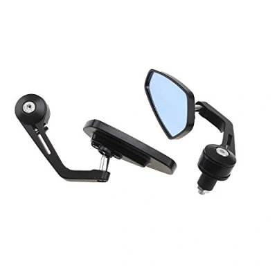 Immagine di Krtopo Una coppia di specchietti retrovisori moto specchietto retrovisore universale 7/8 22mm nero manubrio accessori