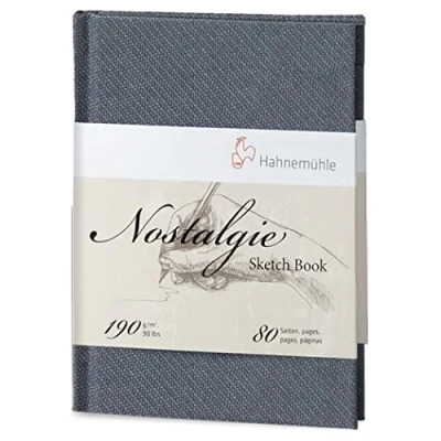 Immagine di Hahnemuhle Nostalgie Sketch Book Portrait A5 (8.3x5.8 inches) 190gsm 40 sheets/80 pages