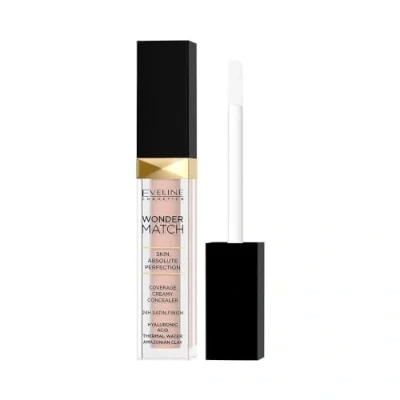 Immagine di Eveline Cosmetics Wonder Match Correttore con Acido Ialuronico, Acqua Termale e Argilla Amazzonica 4 Tonalità, Formula Anti Invecchiamento Idratante