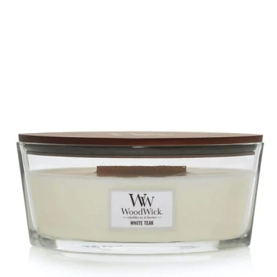 Immagine di WoodWick Scented Candle Ellipse White Teak 9 cm / 19