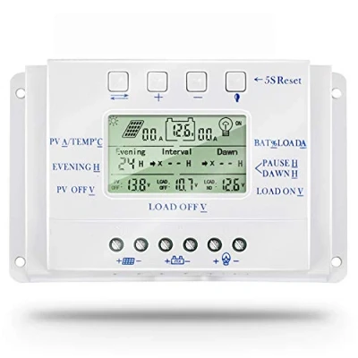 Immagine di SolaMr 20A Regolatore di Carica Solare 12V/24V Tensione Identificazione Automatica Intelligenza del Pannello con Display LCD T20
