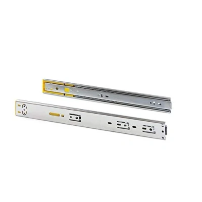 Immagine di Emuca Kit Guide per cassetti 45x450mm a sfera estrazione totale, sistema push e chiusura soft, Zincato, Set di 5