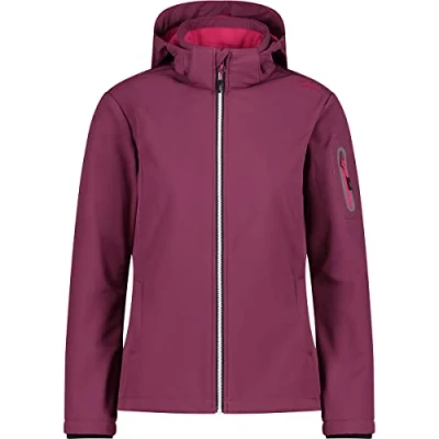 Immagine di CMP Giacca In Softshell Da Donna Con Cappuccio Removibile, Amaranto, XXS