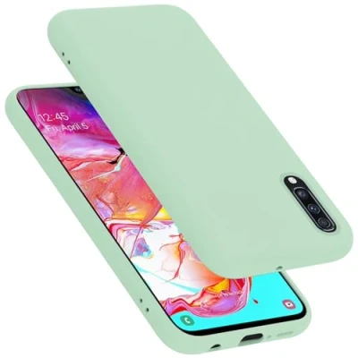 Immagine di Cadorabo Custodia compatibile con Samsung Galaxy A70 / A70s in LIQUID VERDE CHIARO Morbida Cover Protettiva Sottile di Silicone TPU Bordo Protezione Ultra Slim Case Antiurto Back Bumper Guscio