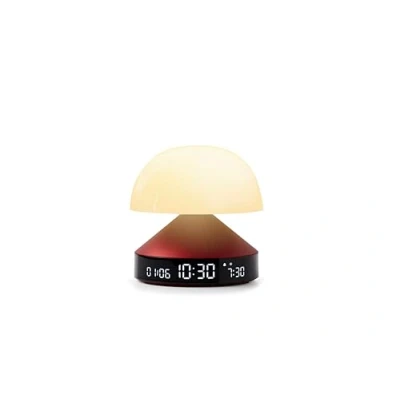 Immagine di Lexon MINA Sunrise Risveglio mattina luminosa, simulatore di alba e crepuscolo, 5 suoni naturali, lampada da comodino LED luce notturna terapia della Rosso Scuro