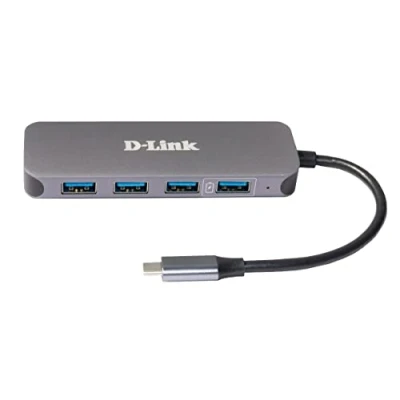 Immagine di D Link DUB 2340 4 Porte USB C® (USB 3.1) Multiport Hub Grigio