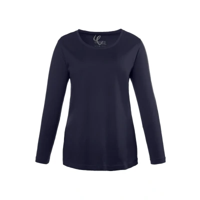 Immagine di Ulla Popken Macy Maglia a Maniche Lunghe, Blu (Blau 71), 68 70 Donna