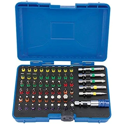 Immagine di Draper 82405 Set di punte per cacciavite colorate con supporto magnetico (60 pezzi)