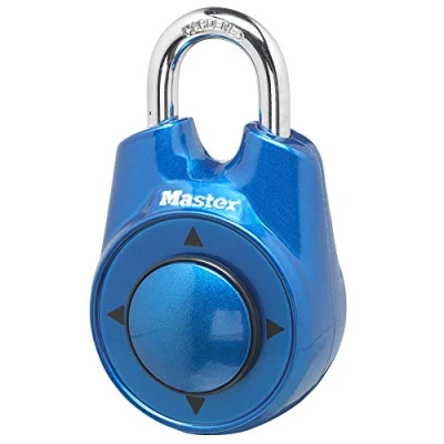 Immagine di Master Lock 1500iD Locker Set Your Own Directional Combinazione Lucchetto, 1 Pacco,Blu
