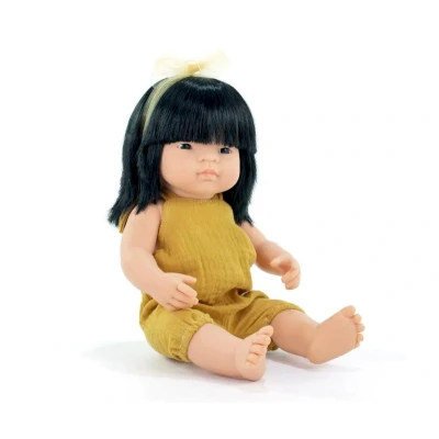 Immagine di Miniland Bambola asiatica femmina di 38cm. Realizzata in Spagna con aroma vaniglia. Anatomicamente corretta. Collezione My Friends &amp; Me