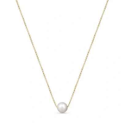 Immagine di Amberta Collana con Perla in Argento Sterling 925 per Donna: Ciondolo di 9 10 mm Placcata Oro