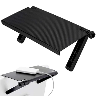 Immagine di goldmiky Supporto per Monitor, Ripiano Superiore dello Schermo Regolabile,Ripiano Monitor Pieghevole, organizzatore Staffa TV a Piatto Computer (1 Pezzi)