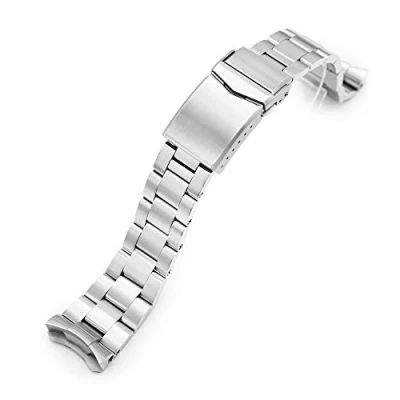 Immagine di MiLTAT Super O Boyer cinturino per orologio, in metallo, 22 mm, compatibile con Seiko 5 5kx srpd51, srpd71, srpe83