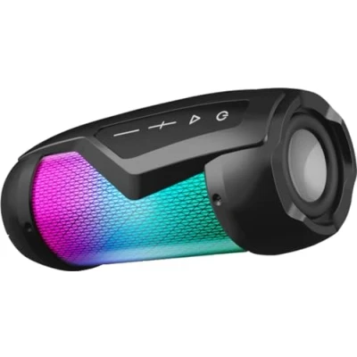 Immagine di BigBen Interactive Party Mini Speaker Bluetooth con Effetti Luminosi Resistente agli Schizzi d&#039;Acqua, Nero
