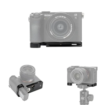 Immagine di JJC Impugnatura a Mano per Sony A7CII A7CR Fotocamera con Vano Portaoggetti AirTag Nascosto, Sostituisce GP X2 Grip Extension, Supporto L Piastra di Rilascio Rapido Alpha 7CII ILCE 7CM2