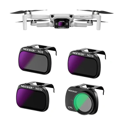 Immagine di NEEWER Set di 4 filtri ND multistrato HD in vetro ottico ND8+ND16+ND32+CPL compatibili con DJI Mavic Mini 2 SE 2SE