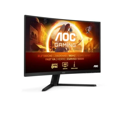 Immagine di AOC Gaming CQ32G4VE Monitor curvo QHD da 32 pollici, 180 Hertz, 0,5 ms, HDR10, FreeSync Premium (2560x1440, HDMI, DisplayPort) nero/grigio