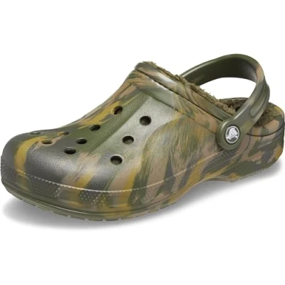 Immagine di Crocs Ralen Lined Clog K, Zoccoli Unisex Bambini e ragazzi, Army Green/Multi, 22/24 EU