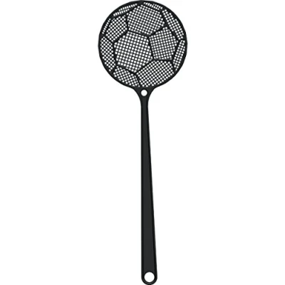 Immagine di FACKELMANN 44677 Scacciamosche da Calcio Tecno, Protezione dagli Insetti con Occhiello per Appendere i Mondiali (Colore, Giallo, Selezionabile), quantità: 1 Pezzo, Plastica, Rosso Non,Nero
