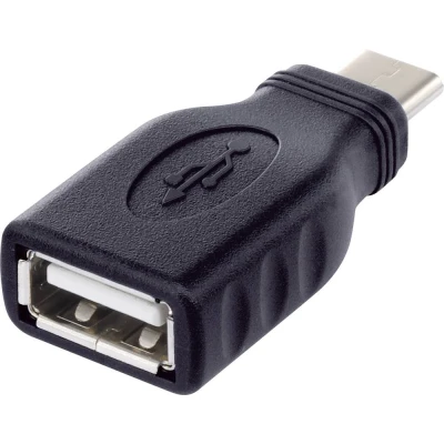 Immagine di Renkforce USB 2.0 Adattatore [1x spina C® 1x Presa A 2.0] rf usba 10 con funzione OTG, contatti connettore dorati