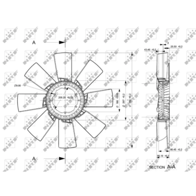 Immagine di NRF 49857 Ventola, Raffreddamento motore